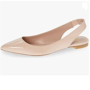 YDN Nude Pointed Toe Slingback Low Heel Slide Sandals Comfortable Slip On Pump